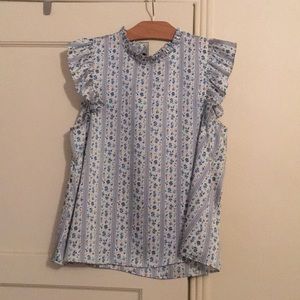 Zara ruffle sleeve top